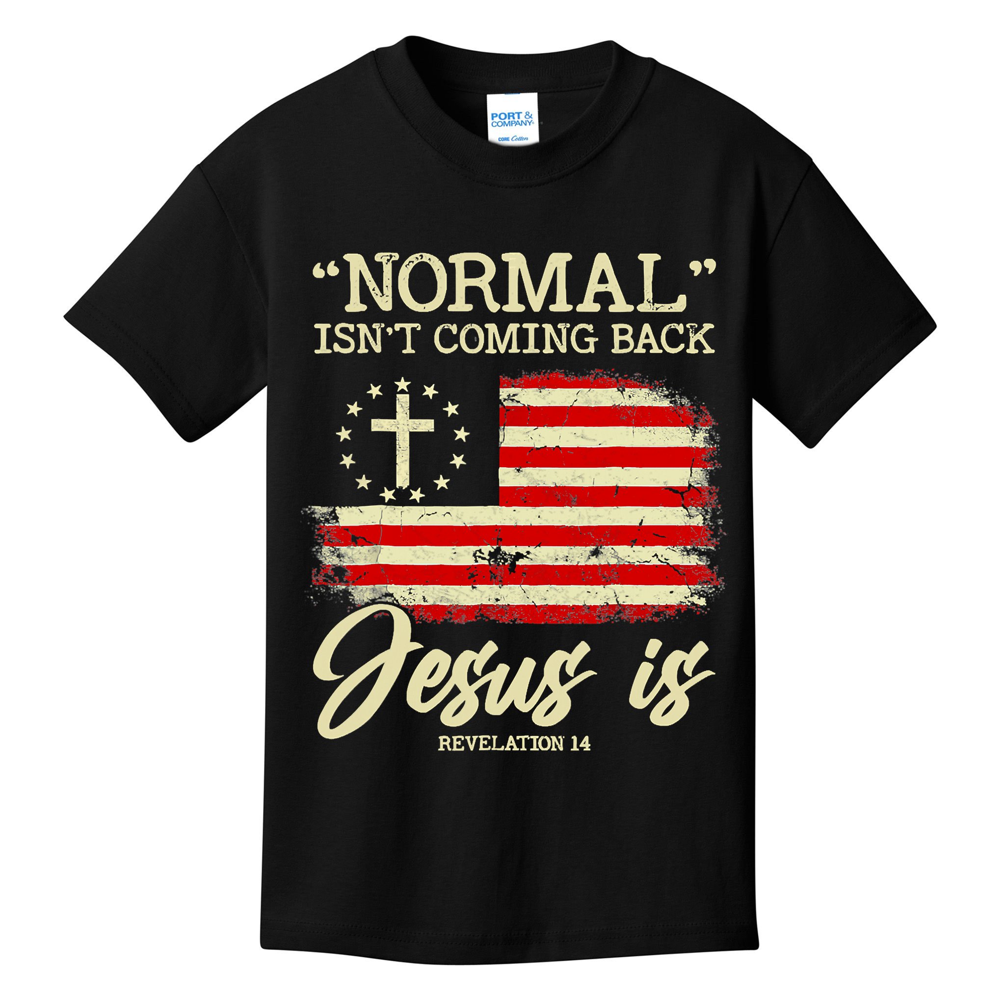 Jesus Is Revelation 14 Costume Normal Isn't Coming Back Kids T-Shirt