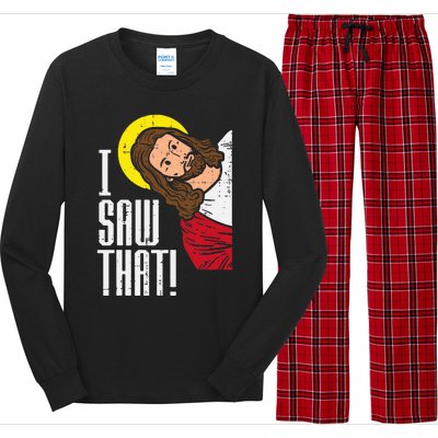 Jesus I Saw That Religious God Faith Christian Long Sleeve Pajama Set