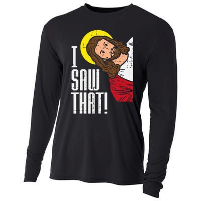 Jesus I Saw That Religious God Faith Christian Cooling Performance Long Sleeve Crew