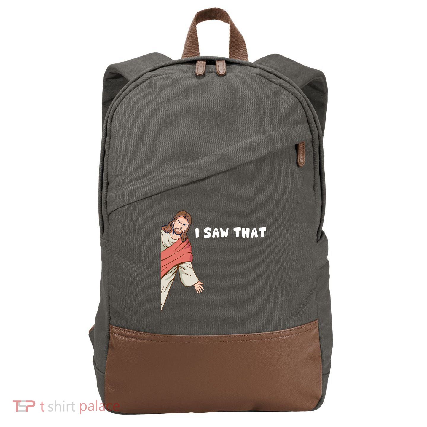Jesus I Saw That Cotton Canvas Backpack