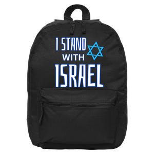 Jewish Israeli Star / I Stand With Israel 16 in Basic Backpack