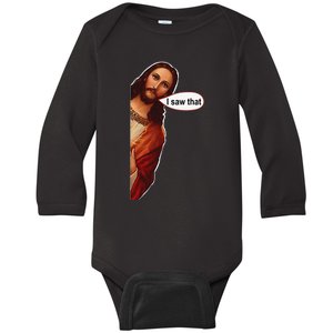 Jesus I saw that cute graphic top tee short sleeve Baby Long Sleeve Bodysuit