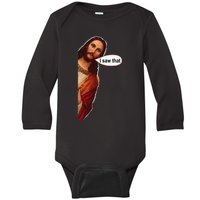 Jesus I saw that cute graphic top tee short sleeve Baby Long Sleeve Bodysuit