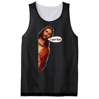 Jesus I saw that cute graphic top tee short sleeve Mesh Reversible Basketball Jersey Tank