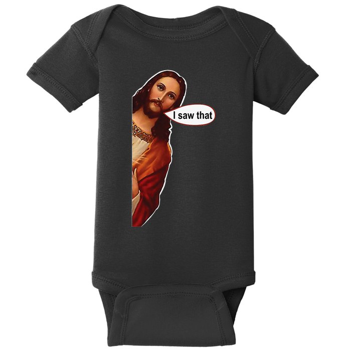 Jesus I saw that cute graphic top tee short sleeve Baby Bodysuit