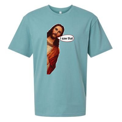 Jesus I saw that cute graphic top tee short sleeve Sueded Cloud Jersey T-Shirt