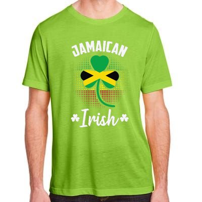 Jamaican Irish Shamrock Flag Of Jamaica Adult ChromaSoft Performance T-Shirt