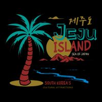Jeju Island South Korea Flat Bill Trucker Hat