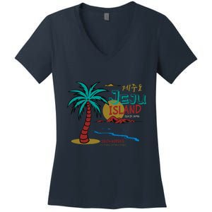 Jeju Island South Korea Women's V-Neck T-Shirt