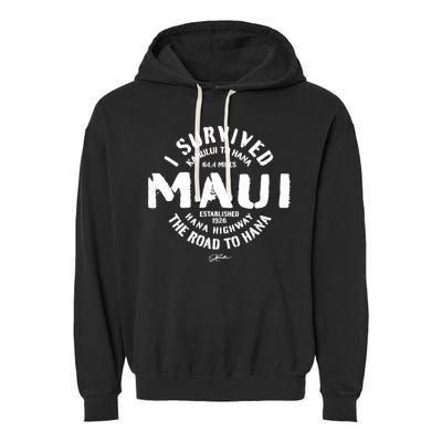 JCombs: I Survived The Road To Hana (Hana Highway) Maui Garment-Dyed Fleece Hoodie