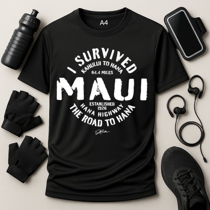 JCombs: I Survived The Road To Hana (Hana Highway) Maui Performance Shirt