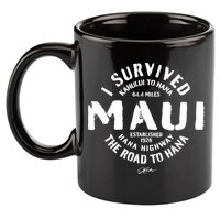 JCombs: I Survived The Road To Hana (Hana Highway) Maui 11oz C Handle Ceramic Mug