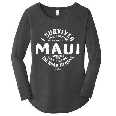 JCombs: I Survived The Road To Hana (Hana Highway) Maui Women's Perfect Tri Tunic Long Sleeve Shirt