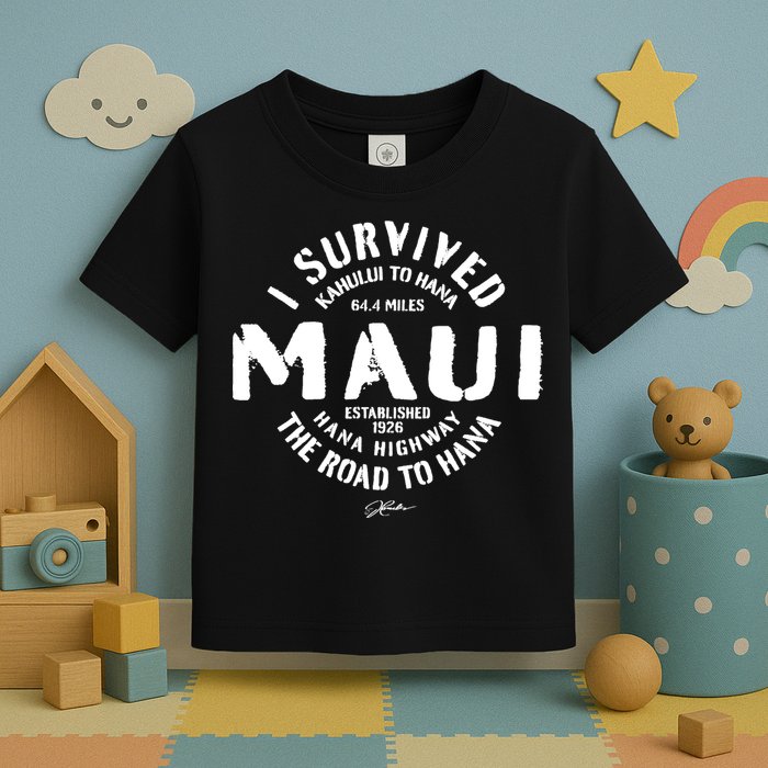 JCombs: I Survived The Road To Hana (Hana Highway) Maui Toddler T-Shirt