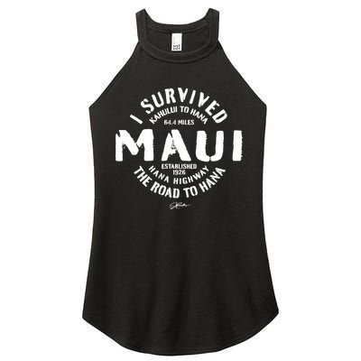 JCombs: I Survived The Road To Hana (Hana Highway) Maui Women's Perfect Tri Rocker Tank