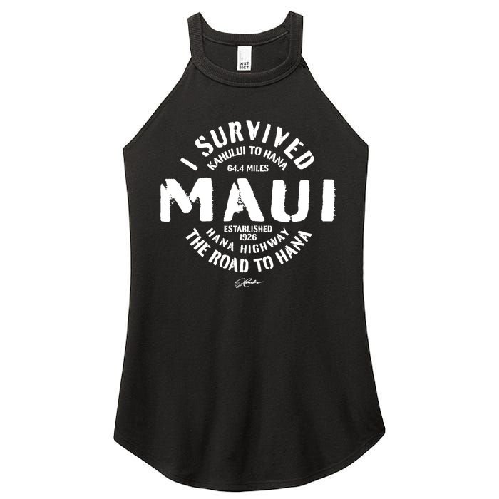 JCombs: I Survived The Road To Hana (Hana Highway) Maui Women's Perfect Tri Rocker Tank