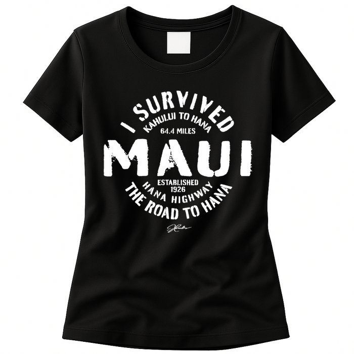 JCombs: I Survived The Road To Hana (Hana Highway) Maui Womens T-Shirt