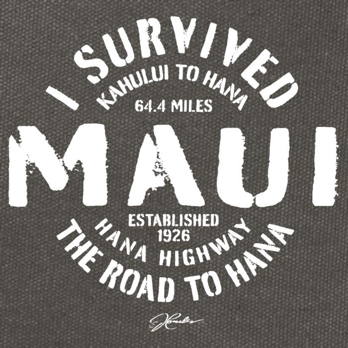 JCombs: I Survived The Road To Hana (Hana Highway) Maui Cotton Canvas Backpack