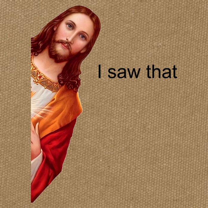 Jesus I Saw That Meme Cotton Canvas Backpack