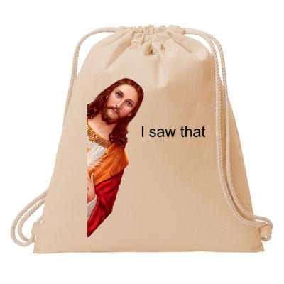 Jesus I Saw That Meme Drawstring Bag