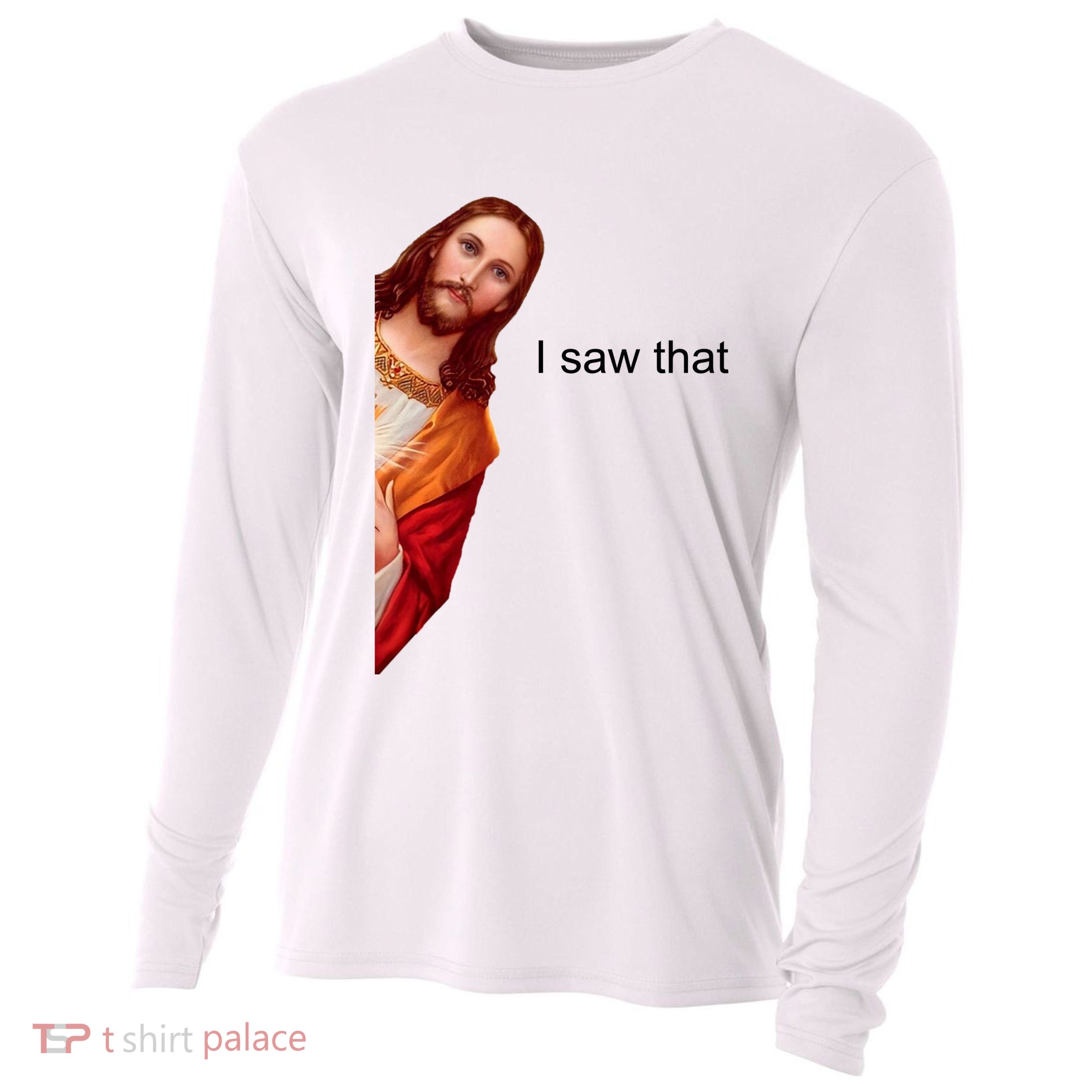 Jesus I Saw That Meme Cooling Performance Long Sleeve Crew