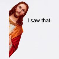 Jesus I Saw That Meme Cropped Pullover Crew