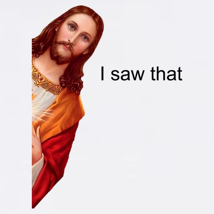 Jesus I Saw That Meme Cropped Pullover Crew