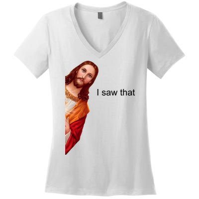 Jesus I Saw That Meme Women's V-Neck T-Shirt