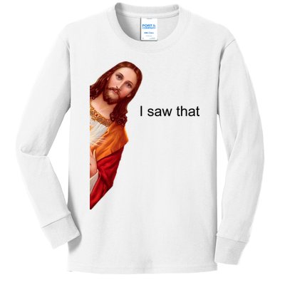 Jesus I Saw That Meme Kids Long Sleeve Shirt