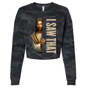 Jesus I Saw That Funny Cropped Pullover Crew