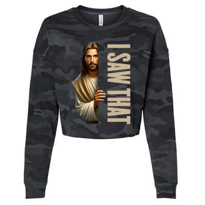 Jesus I Saw That Funny Cropped Pullover Crew