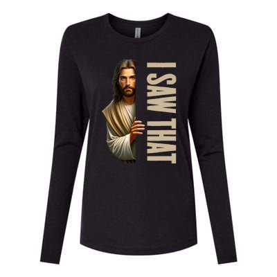 Jesus I Saw That Funny Womens Cotton Relaxed Long Sleeve T-Shirt