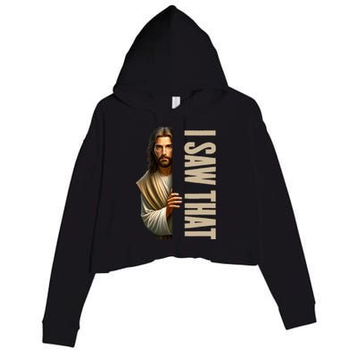 Jesus I Saw That Funny Crop Fleece Hoodie