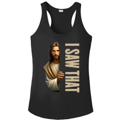 Jesus I Saw That Funny Ladies PosiCharge Competitor Racerback Tank