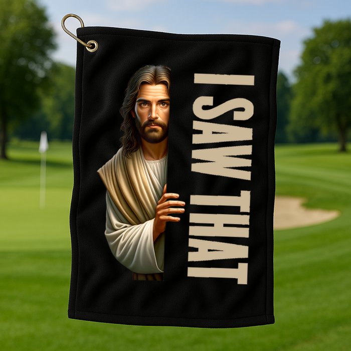 Jesus I Saw That Funny Golf Towel