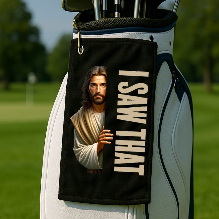 Jesus I Saw That Funny Golf Towel