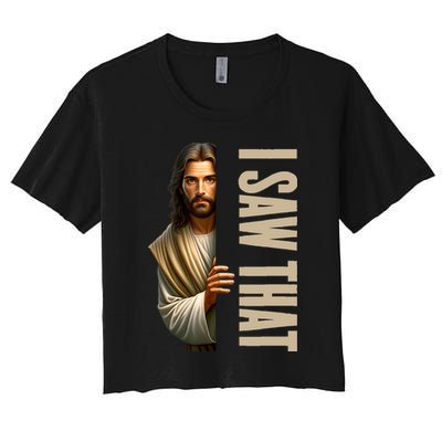 Jesus I Saw That Funny Women's Crop Top Tee