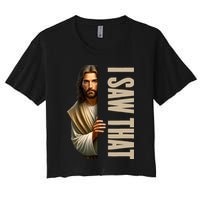 Jesus I Saw That Funny Women's Crop Top Tee