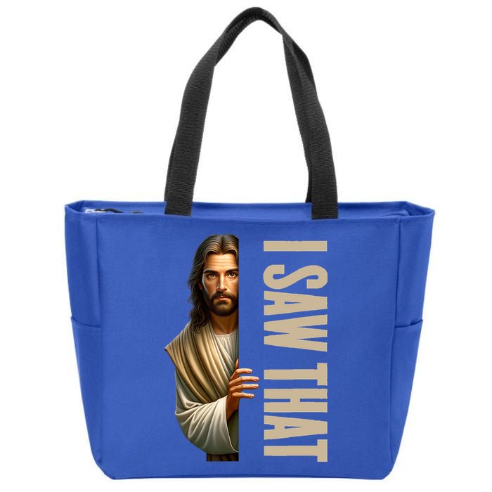 Jesus I Saw That Funny Zip Tote Bag