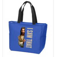 Jesus I Saw That Funny Zip Tote Bag
