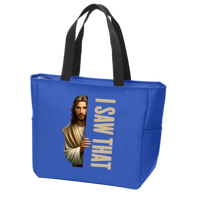 Jesus I Saw That Funny Zip Tote Bag