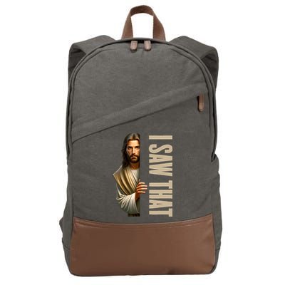 Jesus I Saw That Funny Cotton Canvas Backpack