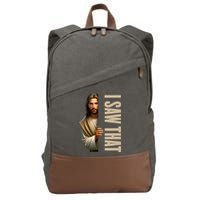 Jesus I Saw That Funny Cotton Canvas Backpack