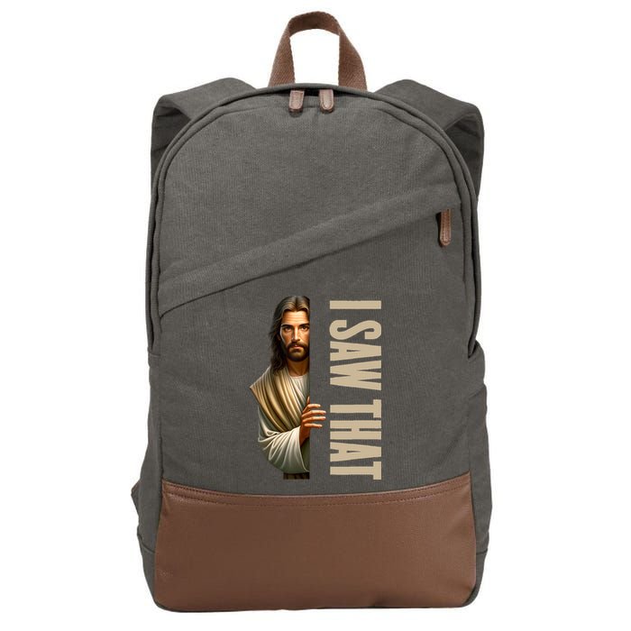 Jesus I Saw That Funny Cotton Canvas Backpack