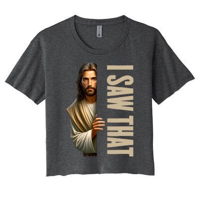 Jesus I Saw That Funny Women's Crop Top Tee