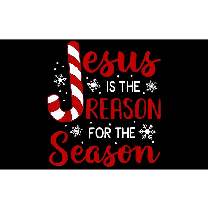 Jesus Is The Reason For The Season Christian Candy Cane Xmas  Bumper Sticker