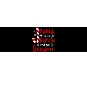 Jesus Is The Reason For The Season Christian Candy Cane Xmas  Bumper Sticker