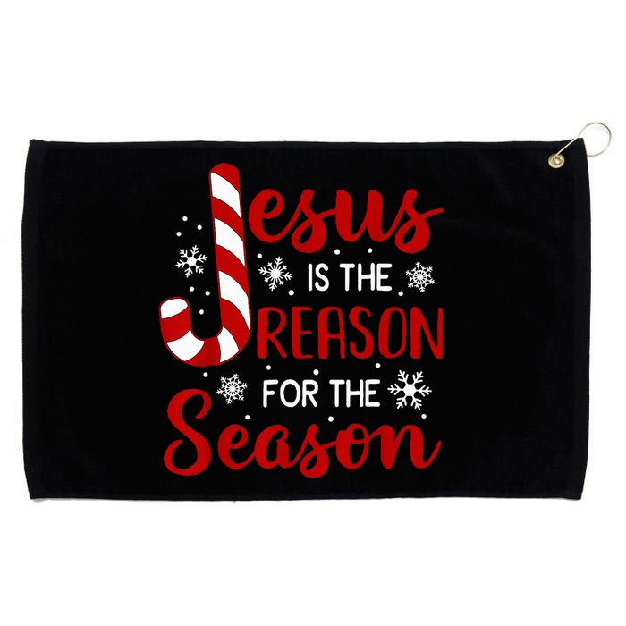 Jesus Is The Reason For The Season Christian Candy Cane Xmas  Grommeted Golf Towel