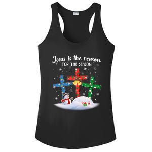 Jesus Is The Reason For The Season Christian Christmas Xmas Great Gift Ladies PosiCharge Competitor Racerback Tank