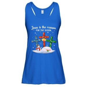 Jesus Is The Reason For The Season Christian Christmas Xmas Great Gift Ladies Essential Flowy Tank